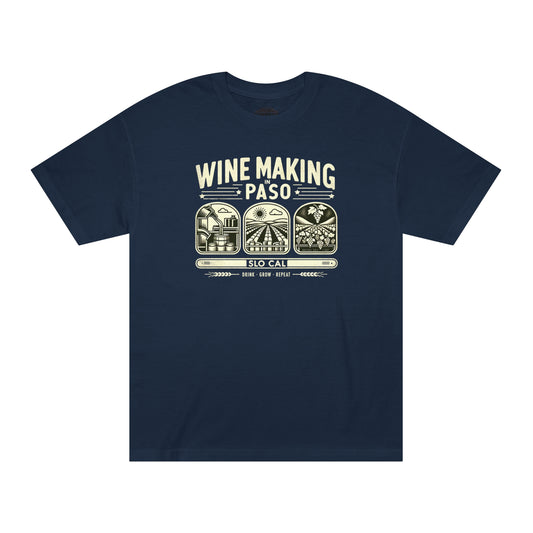 Paso Robles Vintage Wine Making Process Tee - SLO CAL Unisex T-shirt
