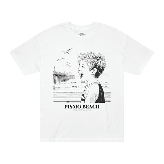 "Pismo Beach Joy" Line Art Tee - SLO CAL Coastal Wonder Unisex T-shirt