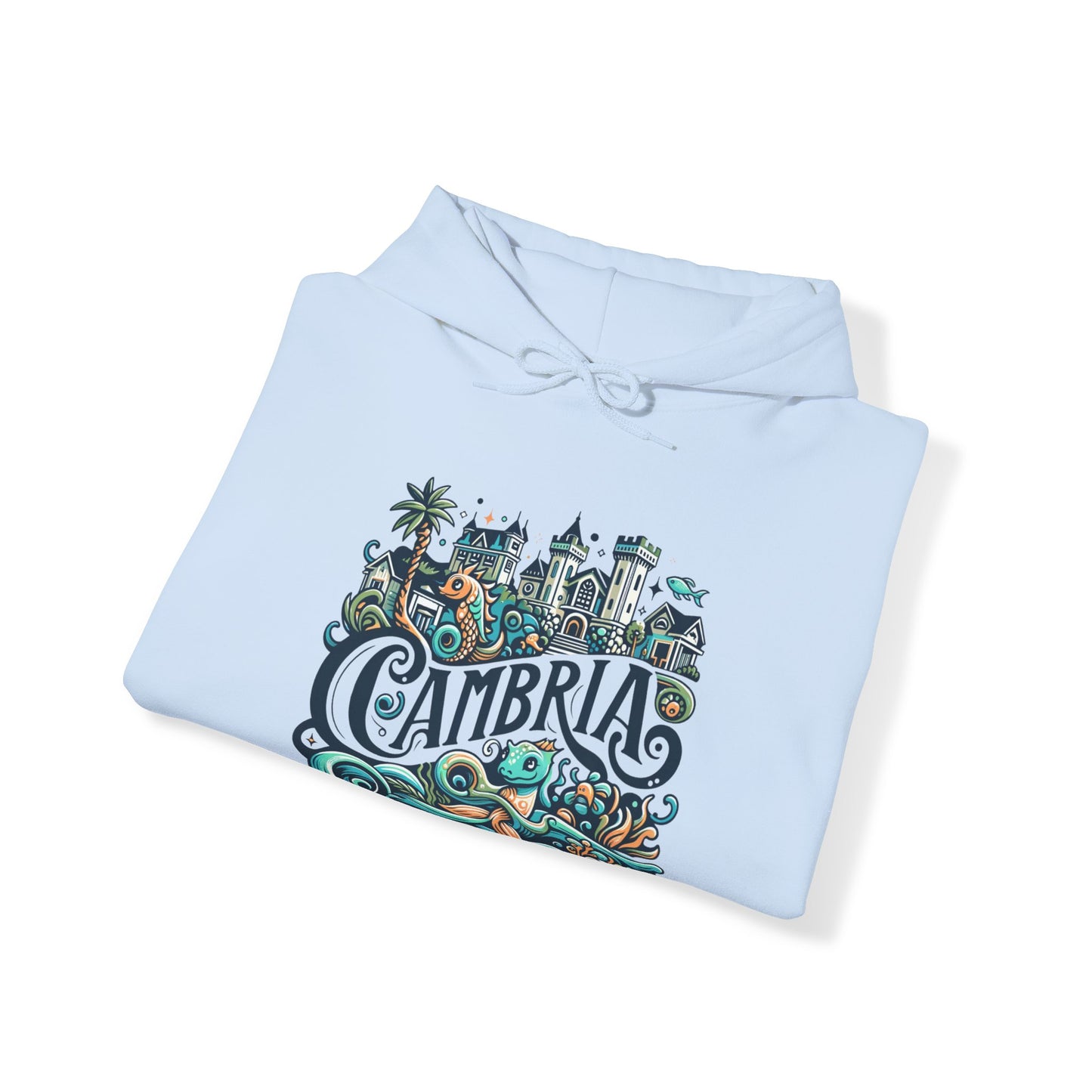 Cambria California Whimsical Coastal Town Hoodie - SLO CAL Sunshine Spirit Unisex Heavy Blend™ Hooded Sweatshirt